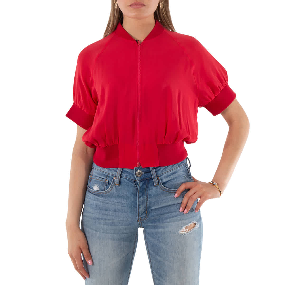 Armani Женская Блузон Красная Куртка на Молнии Emporio Armani
Armani Женская Блузон Красная Куртка на Молнии Emporio Armani