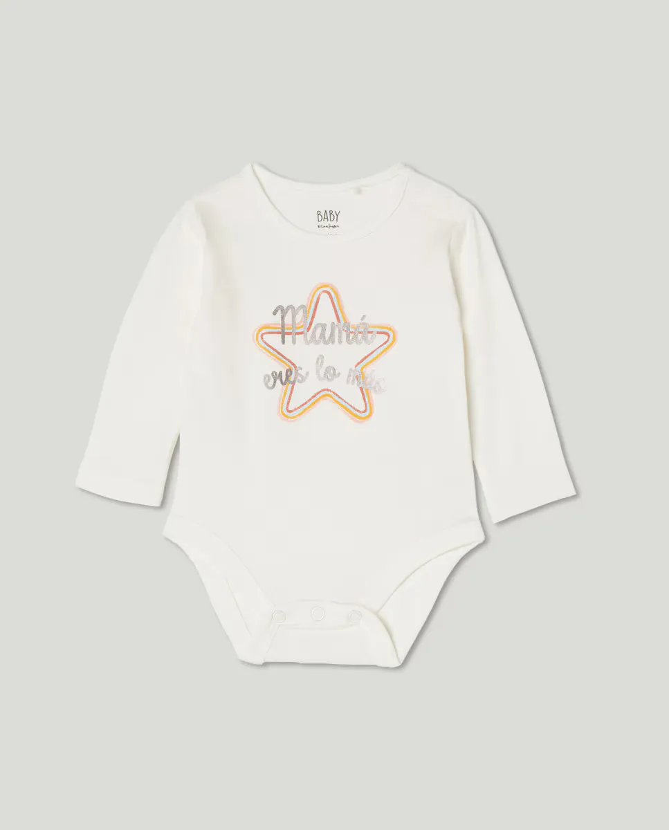 Детское боди с надписью «Мама ты лучшая» Baby El Corte Inglés, цвет Blanco Roto
Детское боди с надписью «Мама ты лучшая» Baby El Corte Inglés, цвет Blanco Roto