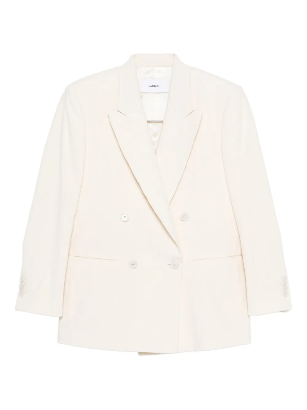 Двубортный вельветовый пиджак Lardini, белый
Двубортный вельветовый пиджак Lardini, белый