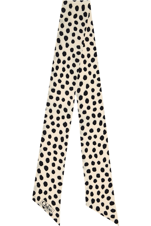 Chloé Бандо-Шарф Off-White & black 'the chloé' в горошек
Chloé Бандо-Шарф Off-White & black 'the chloé' в горошек