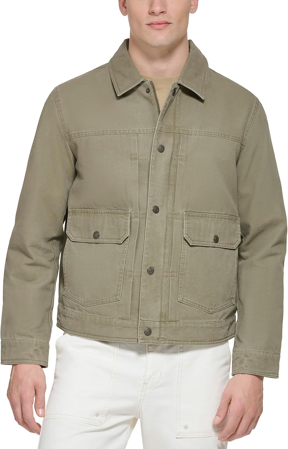 Мужская легкая куртка-рубашка Levi's для дальнобойщиков Levi's, Light Olive Cotton Canvas
Мужская легкая куртка-рубашка Levi's для дальнобойщиков Levi's, Light Olive Cotton Canvas