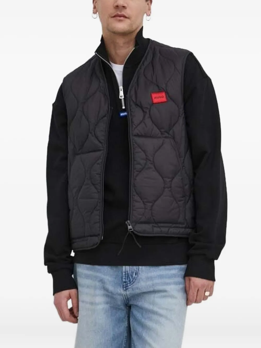 Толстовка с воротником на молнии и нашивкой-логотипом HUGO, черный
Толстовка с воротником на молнии и нашивкой-логотипом HUGO, черный