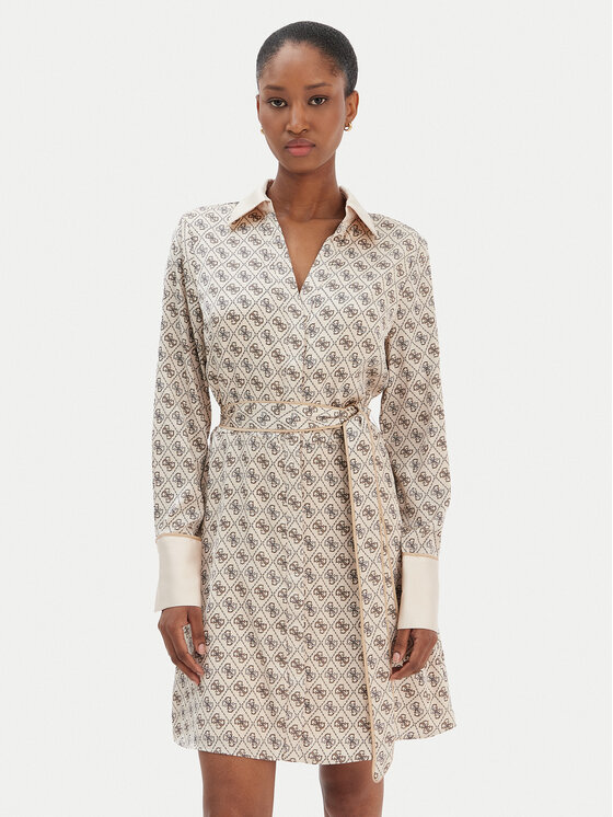 Платье-рубашка regular fit W6RK90 WF1T2 Guess, бежевый
Платье-рубашка regular fit W6RK90 WF1T2 Guess, бежевый