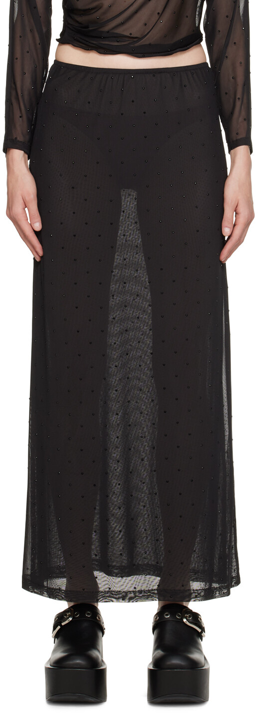Черная длинная юбка со стразами Anna Sui
Черная длинная юбка со стразами Anna Sui