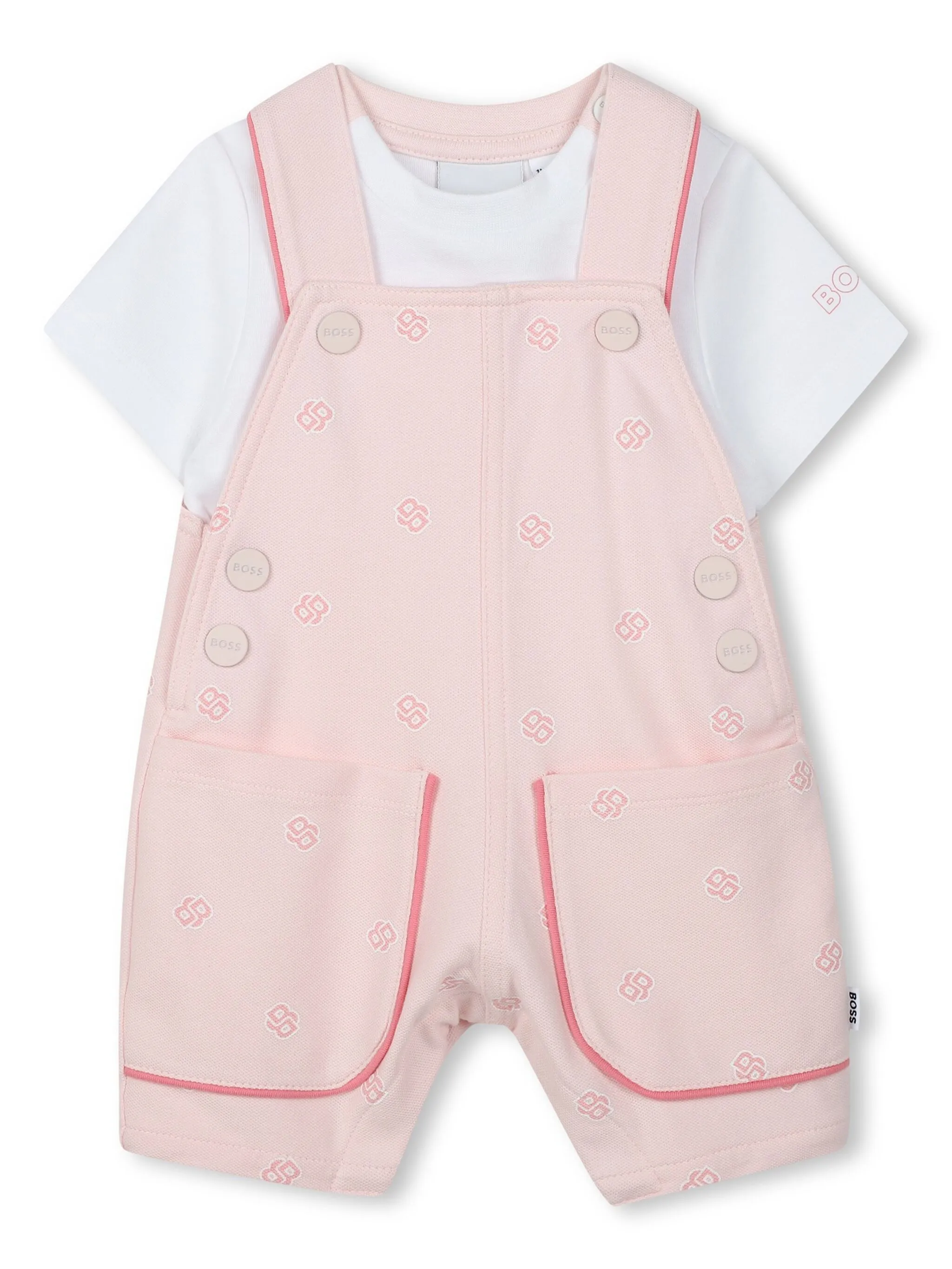 Комплект из комбинезона и футболки с логотипом Boss Kidswear, белый
Комплект из комбинезона и футболки с логотипом Boss Kidswear, белый