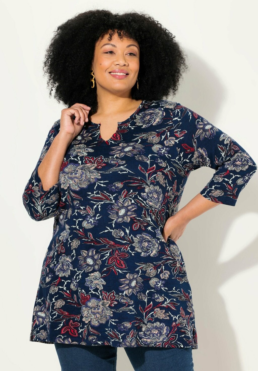 Топ с длинными рукавами Ulla Popken, темно-синий
Топ с длинными рукавами Ulla Popken, темно-синий