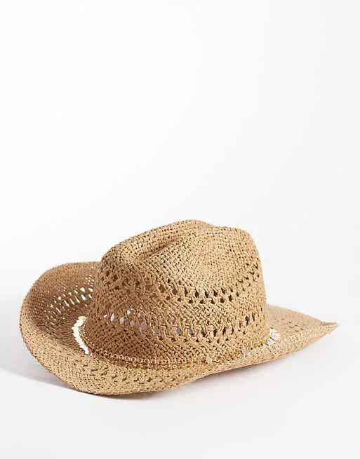 Коричневая соломенная ковбойская шляпа с отделкой золотыми монетами My Accessories
Коричневая соломенная ковбойская шляпа с отделкой золотыми монетами My Accessories