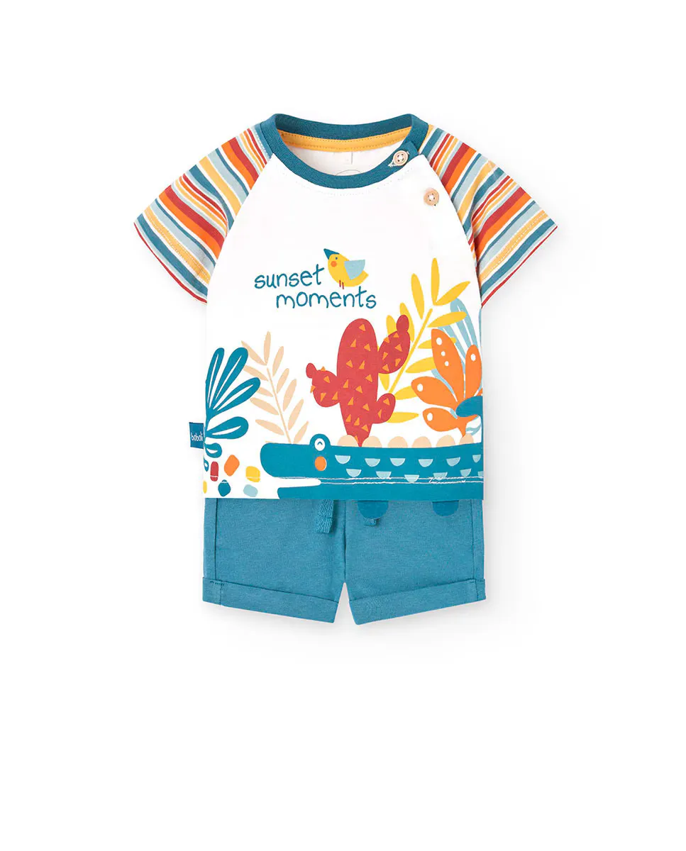 Комплект из футболки с принтом и шорт для мальчика Boboli, белый
Комплект из футболки с принтом и шорт для мальчика Boboli, белый