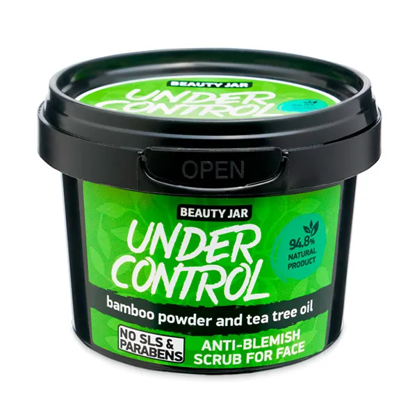 Скраб для лица против жирного блеска Under Control Face Scrub Beauty Jar, 120 g
Скраб для лица против жирного блеска Under Control Face Scrub Beauty Jar, 120 g