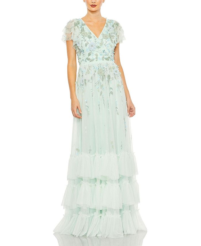 Многослойная блузка с рюшами, декоративными элементами и фальш-запахом на рукавах-крылышках Mac Duggal, зеленый
Многослойная блузка с рюшами, декоративными элементами и фальш-запахом на рукавах-крылышках Mac Duggal, зеленый