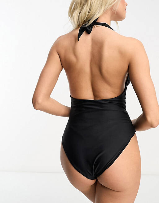 Черный купальник с глубоким вырезом и глубоким вырезом на шее ASOS DESIGN Fuller Bust
Черный купальник с глубоким вырезом и глубоким вырезом на шее ASOS DESIGN Fuller Bust