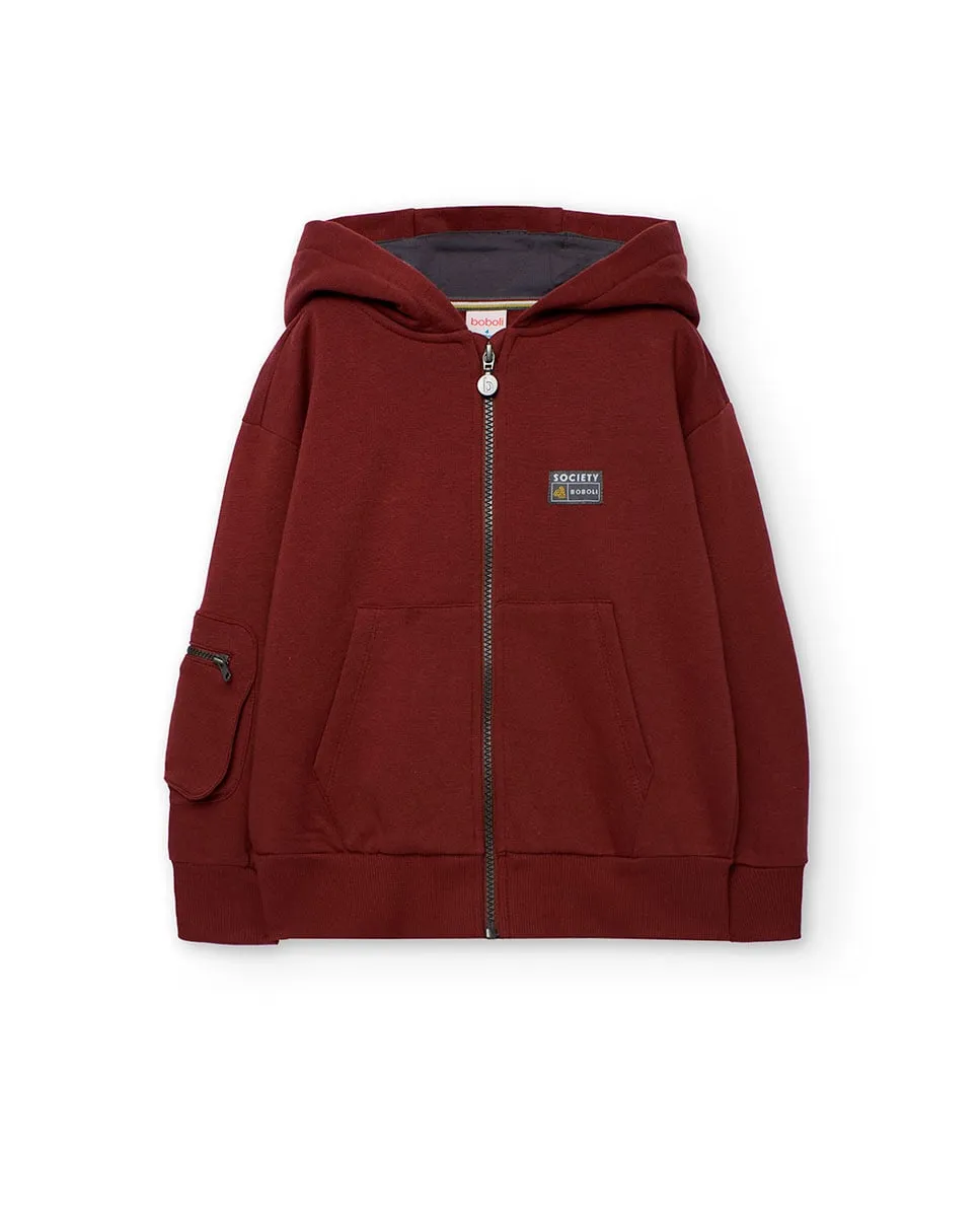 Детская плюшевая куртка с капюшоном и застежкой-молнией Boboli, гранатовый
Детская плюшевая куртка с капюшоном и застежкой-молнией Boboli, гранатовый