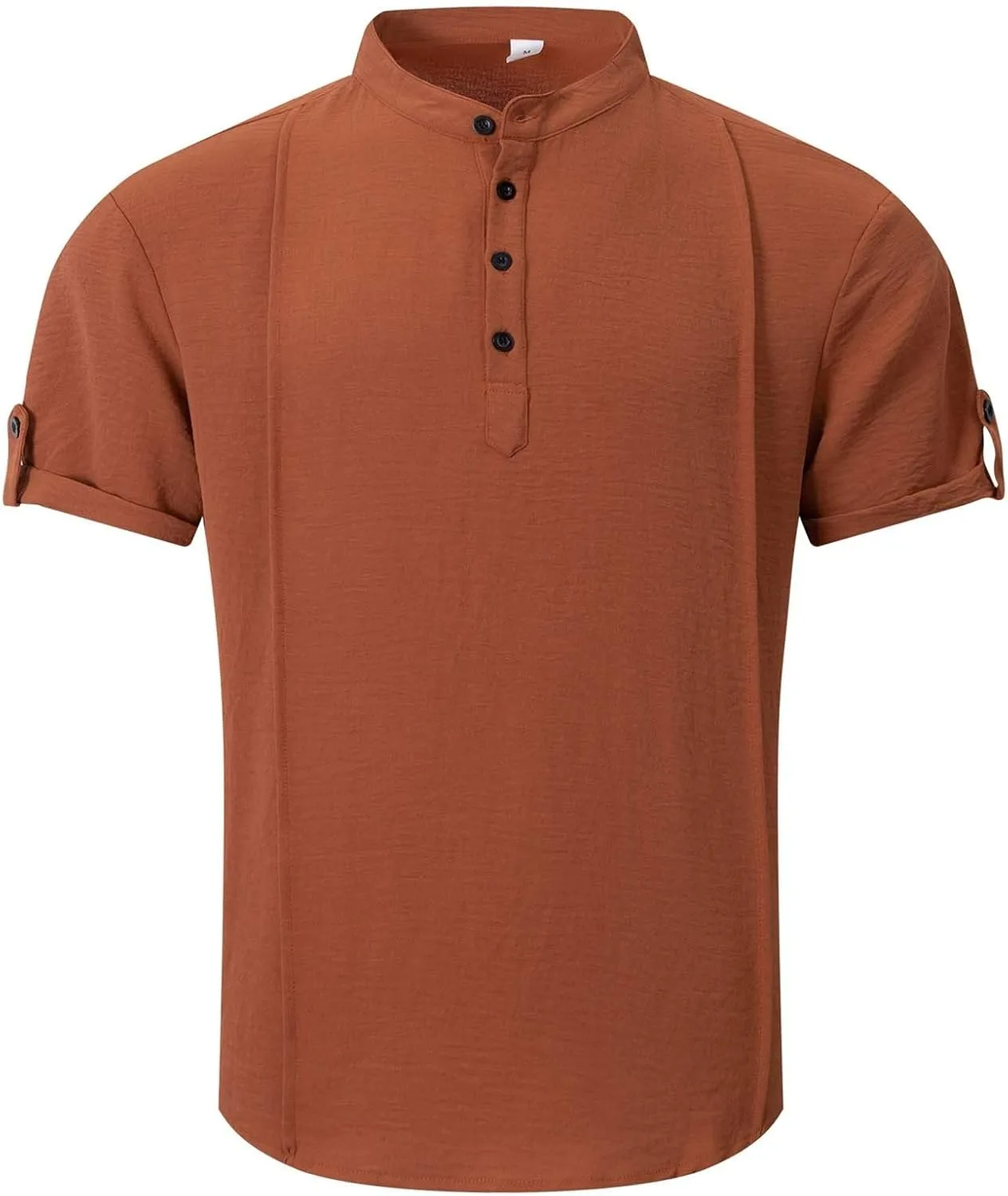 Мужская футболка хенли с коротким рукавом, легкая, с пуговицами
Мужская футболка хенли с коротким рукавом, легкая, с пуговицами