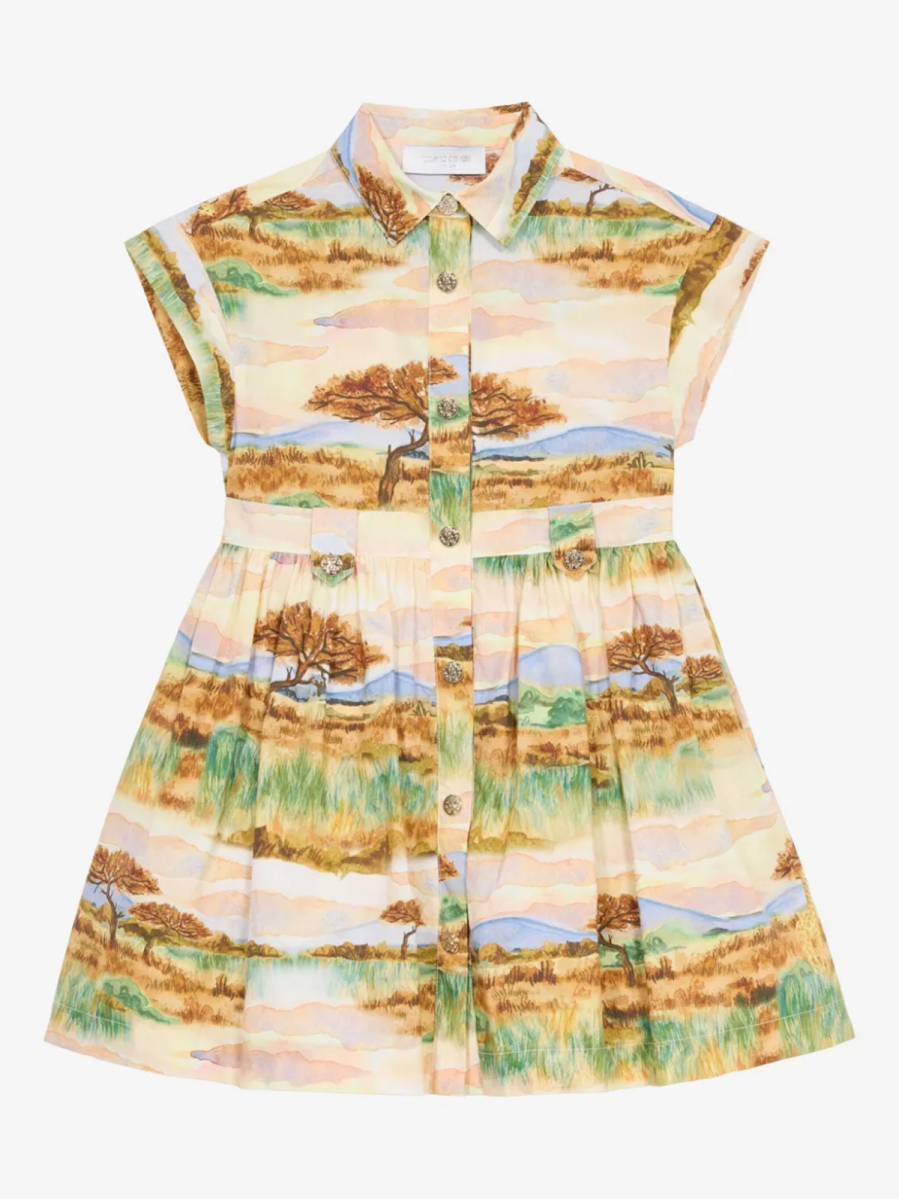 Платье с графическим принтом Roberto Cavalli Junior, нейтральный 
Платье с графическим принтом Roberto Cavalli Junior, нейтральный