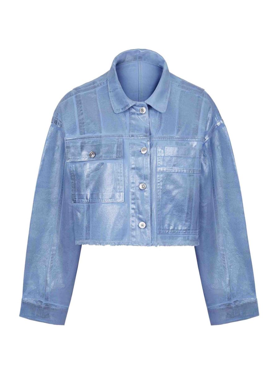 Укороченная джинсовая куртка с металлическим оттенком Nocturne, синий
Укороченная джинсовая куртка с металлическим оттенком Nocturne, синий