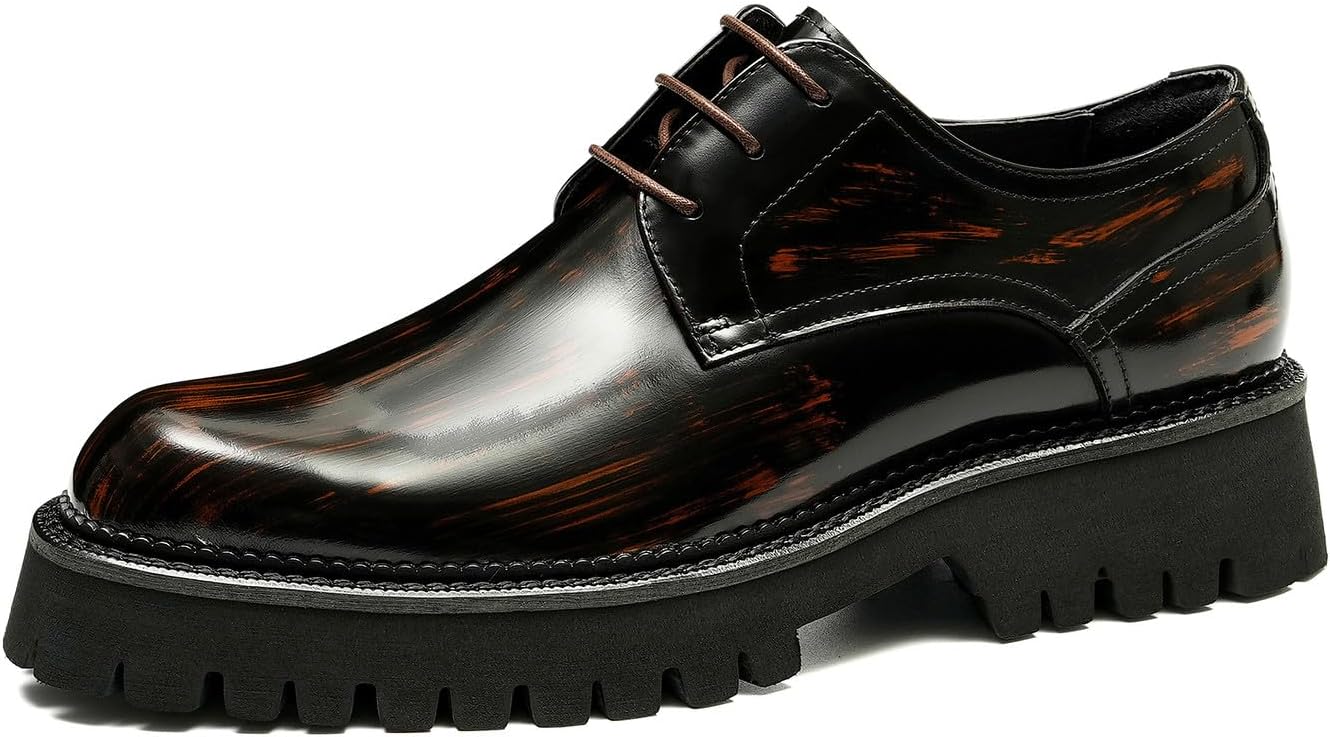 Мужские оксфорды Santimon, деловые туфли, комфортные, из лакированной кожи, Метеор, с гладким носком, модель дерби, повседневная обувь для мужчин, коричневый
Мужские оксфорды Santimon, деловые туфли, комфортные, из лакированной кожи, Метеор, с гладким носком, модель дерби, повседневная обувь для мужчин, коричневый