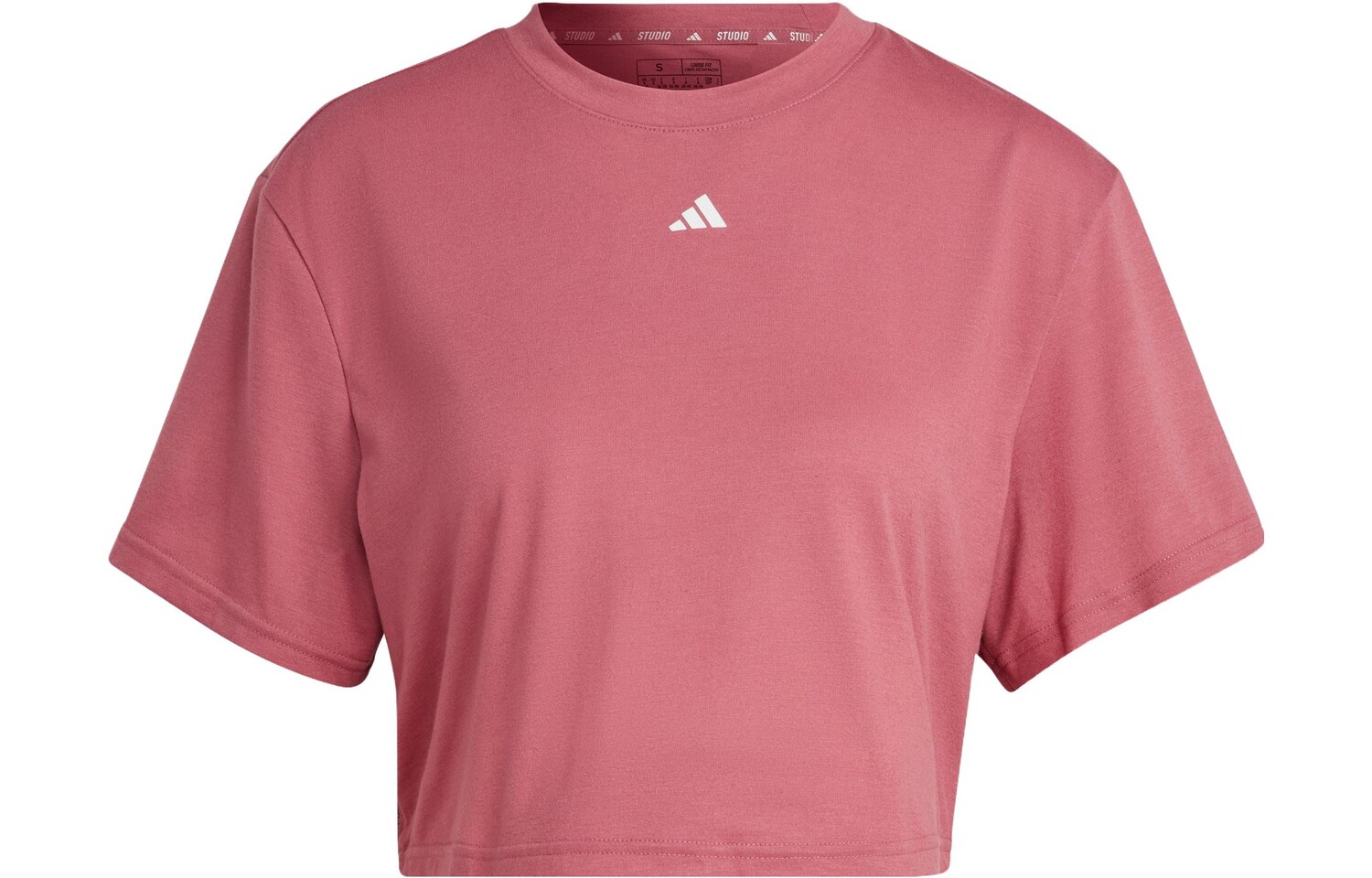 Укороченный топ женский розовый Adidas 
Укороченный топ женский розовый Adidas