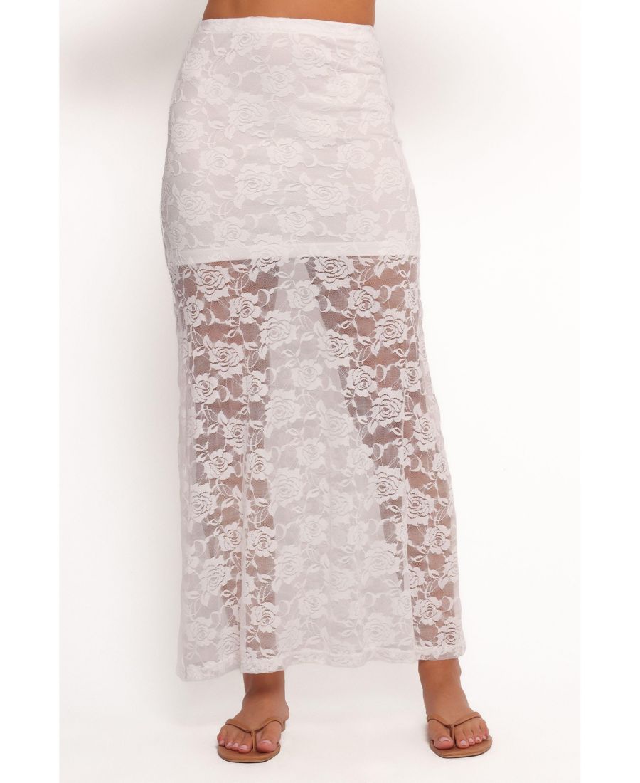 Женская прозрачная кружевная макси-юбка Laken Petal and Pup, White
Женская прозрачная кружевная макси-юбка Laken Petal and Pup, White