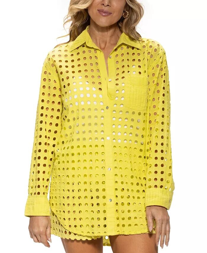 Женская ажурная рубашка в горошек, накидка и шорты Dotti, черный
Женская ажурная рубашка в горошек, накидка и шорты Dotti, черный