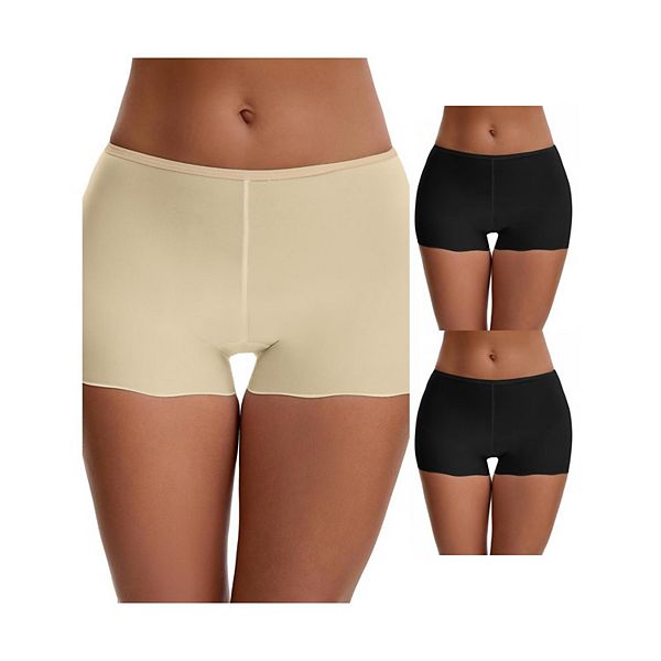 3 пары женских бесшовных слип-шорт из айс-шелк с кружевной отделкой под платья Inspire Chic, Black Beige
3 пары женских бесшовных слип-шорт из айс-шелк с кружевной отделкой под платья Inspire Chic, Black Beige