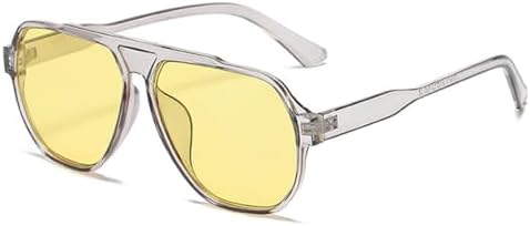 Модные солнцезащитные очки большого размера для женщин, ретро-очки желто-зеленого цвета с защитой от УФ-излучения UV400, трендовые солнцезащитные очки для мужчин MTZJH, Grey Yellow
Модные солнцезащитные очки большого размера для женщин, ретро-очки желто-зеленого цвета с защитой от УФ-излучения UV400, трендовые солнцезащитные очки для мужчин MTZJH, Grey Yellow