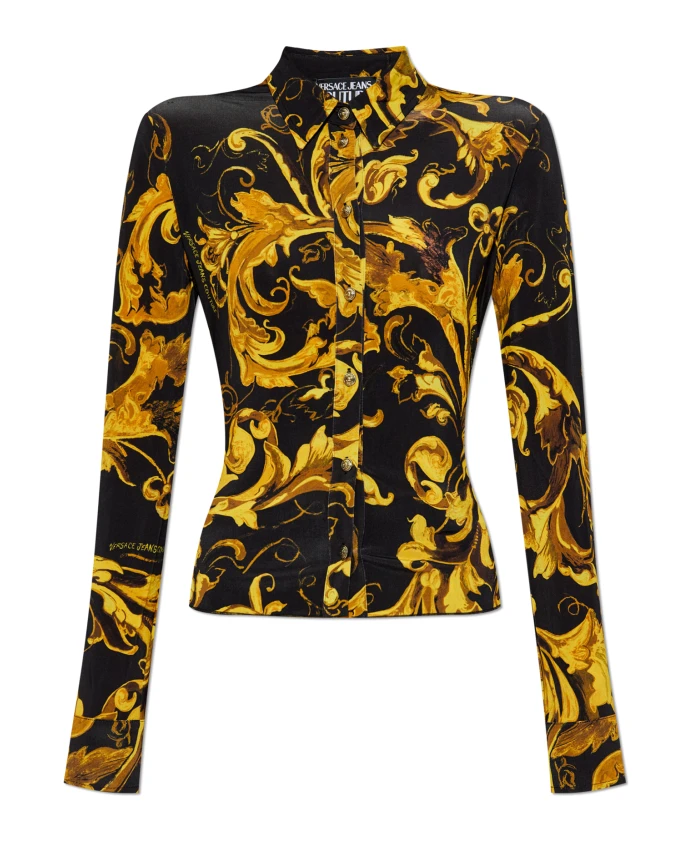 Рубашка с принтом в стиле барокко Versace Jeans Couture, желтый
Рубашка с принтом в стиле барокко Versace Jeans Couture, желтый