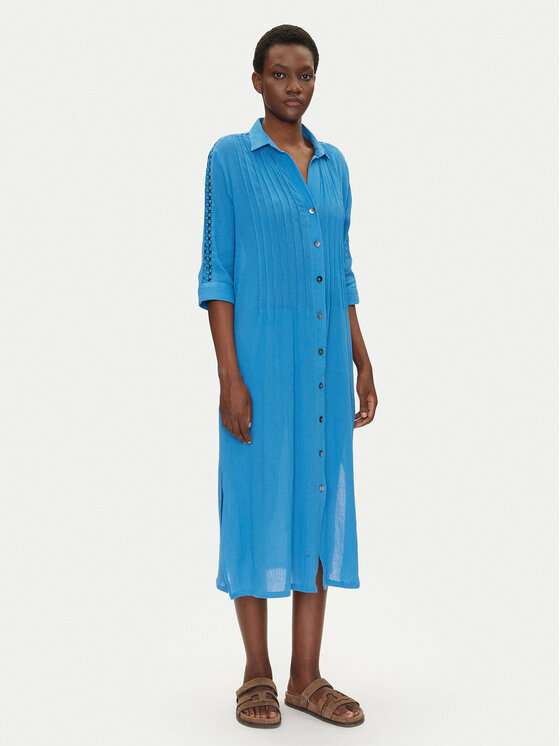 Платье-Рубашка стандартный крой IC25-111 Iconique, синий 
Платье-Рубашка стандартный крой IC25-111 Iconique, синий