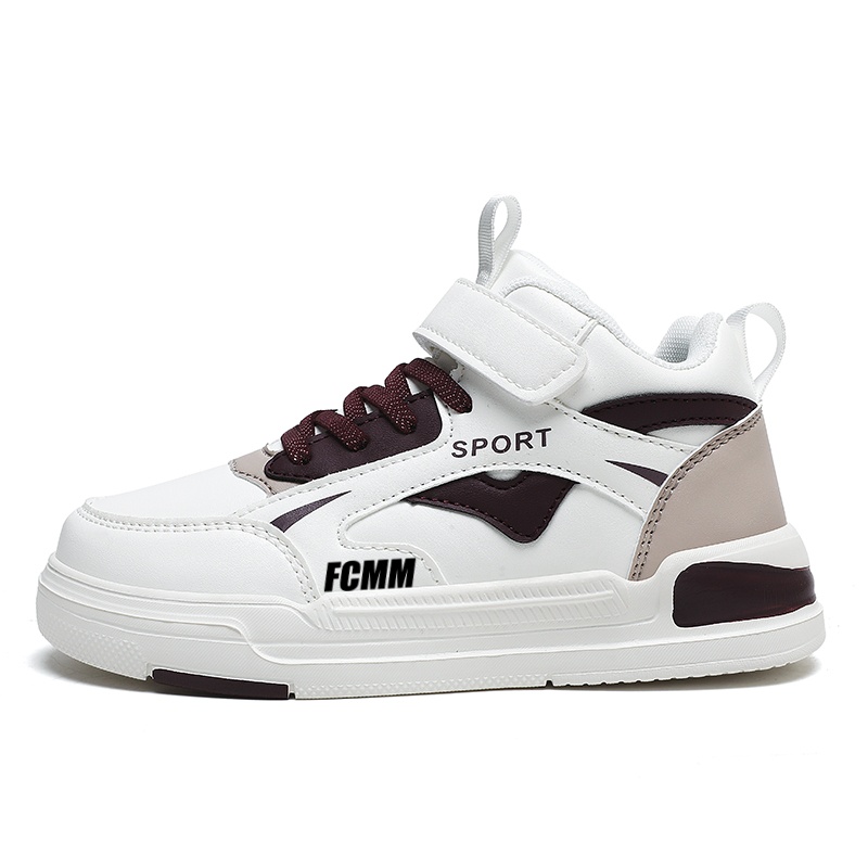 Детские скейтерские кроссовки Kids FCMM, белый/бордовый 
Детские скейтерские кроссовки Kids FCMM, белый/бордовый