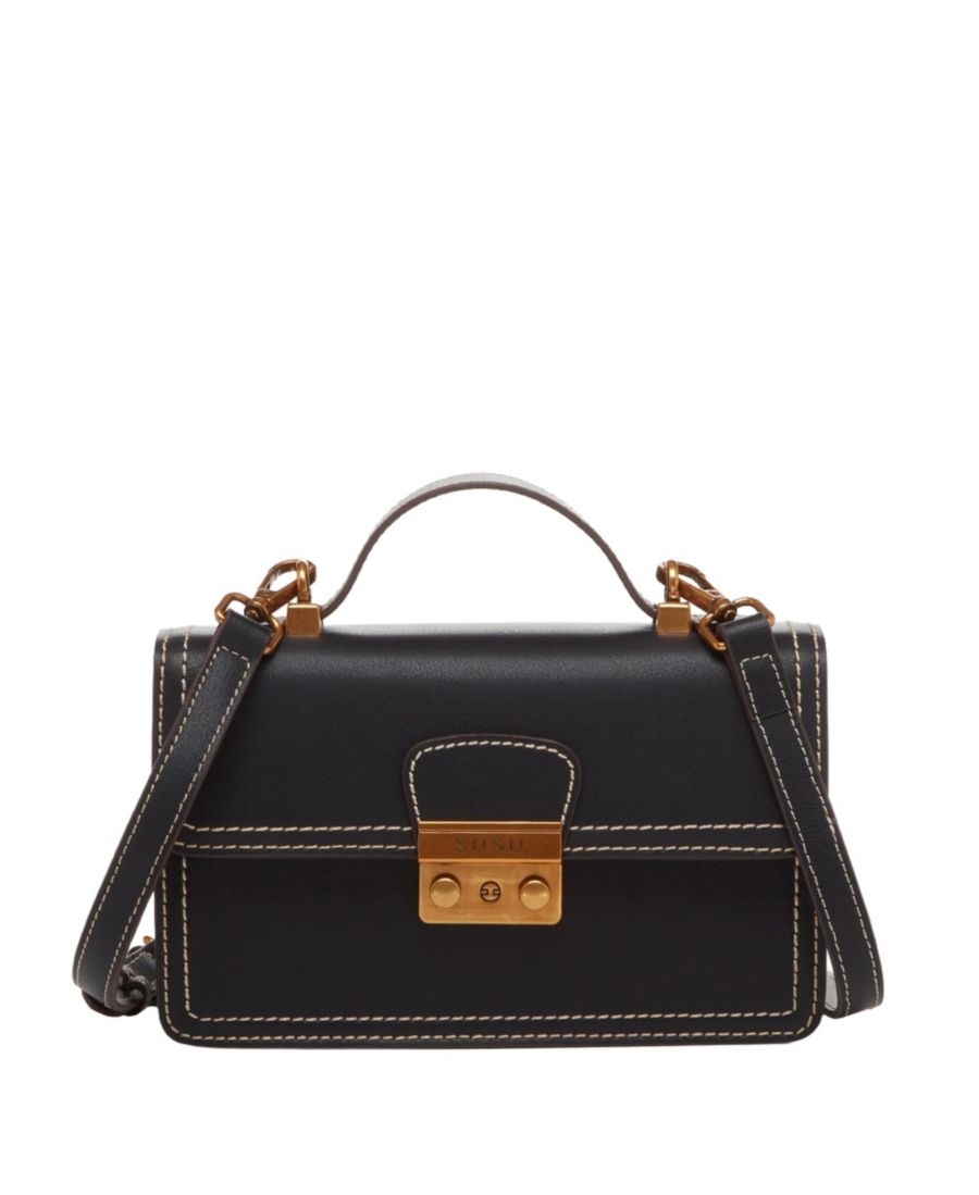 Кожаная сумка через плечо с верхней ручкой, маленькая сумочка SUSU, Black
Кожаная сумка через плечо с верхней ручкой, маленькая сумочка SUSU, Black