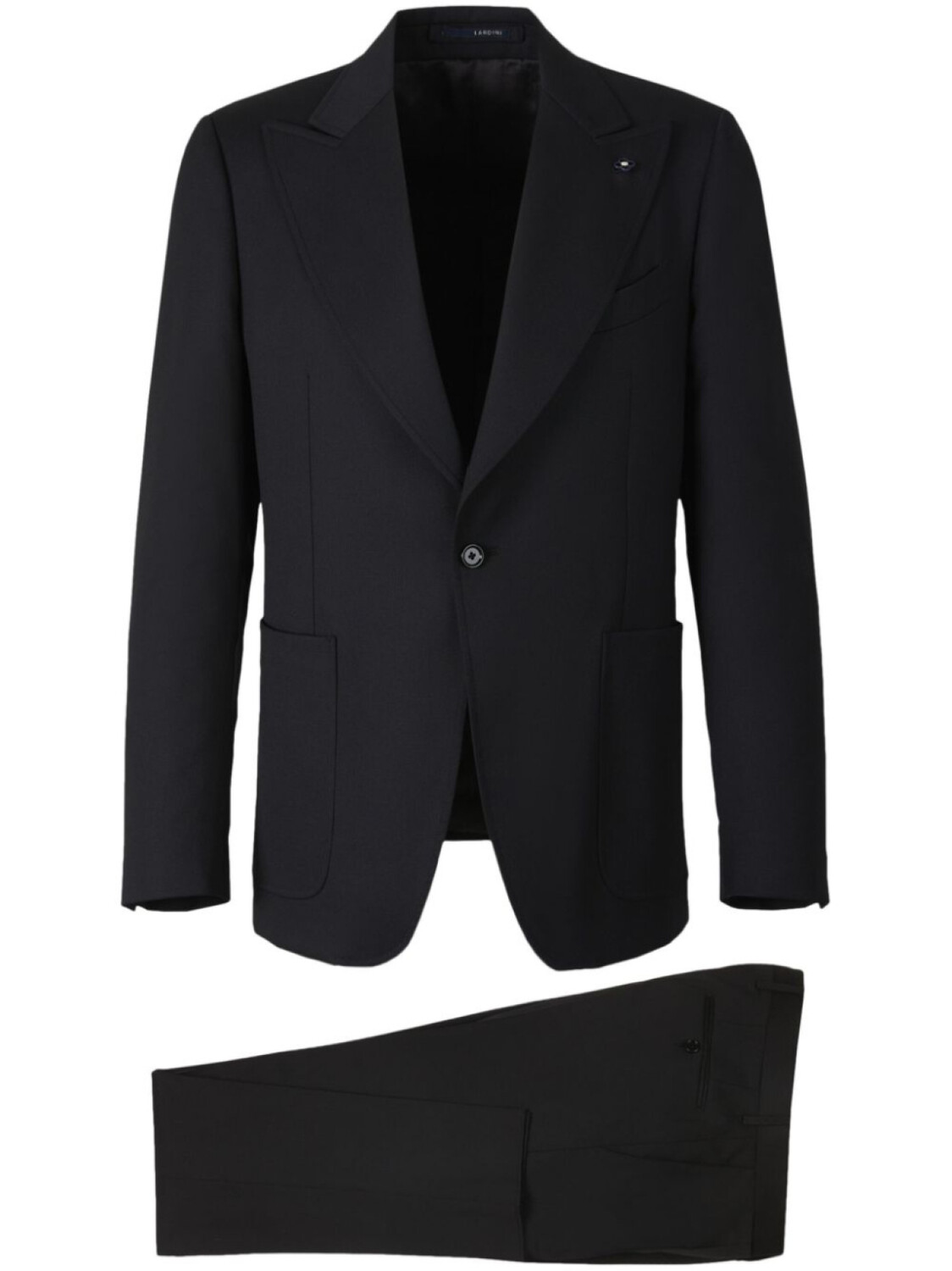 Lardini костюм с однобортным пиджаком, черный
Lardini костюм с однобортным пиджаком, черный