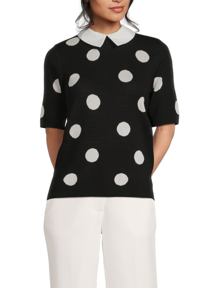 Топ в горошек Tahari, черный/белый
Топ в горошек Tahari, черный/белый