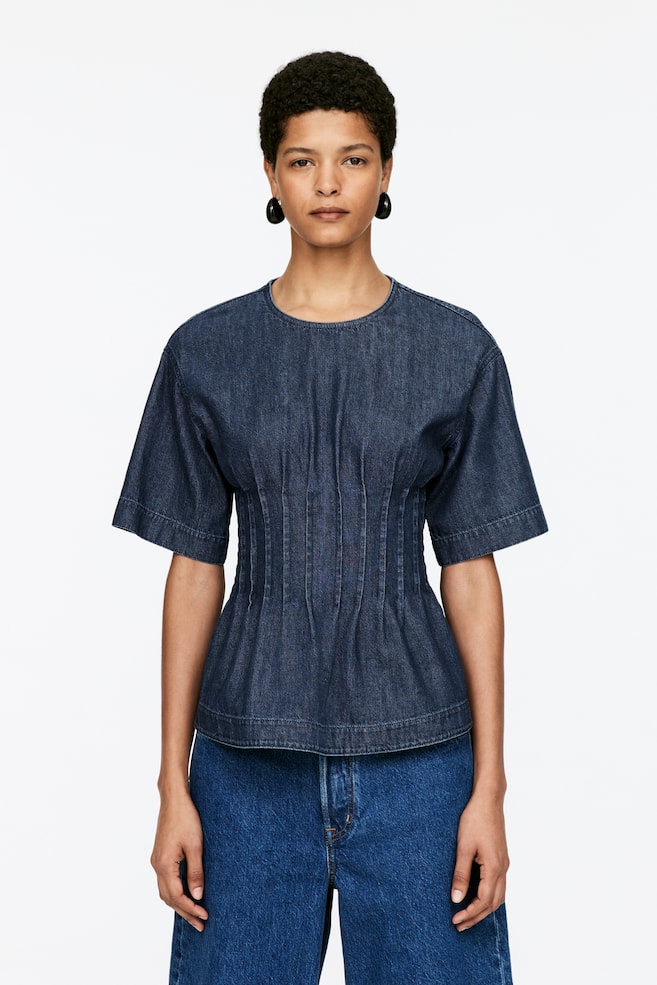 Джинсовый топ со складками Arket, синий
Джинсовый топ со складками Arket, синий