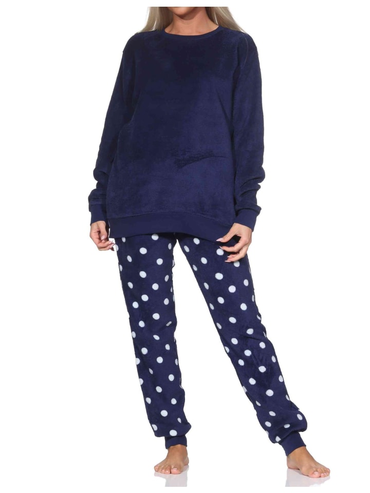 NORMANN Пижама из флиса кораллового цвета в горошек, темно-синего цвета
NORMANN Пижама из флиса кораллового цвета в горошек, темно-синего цвета