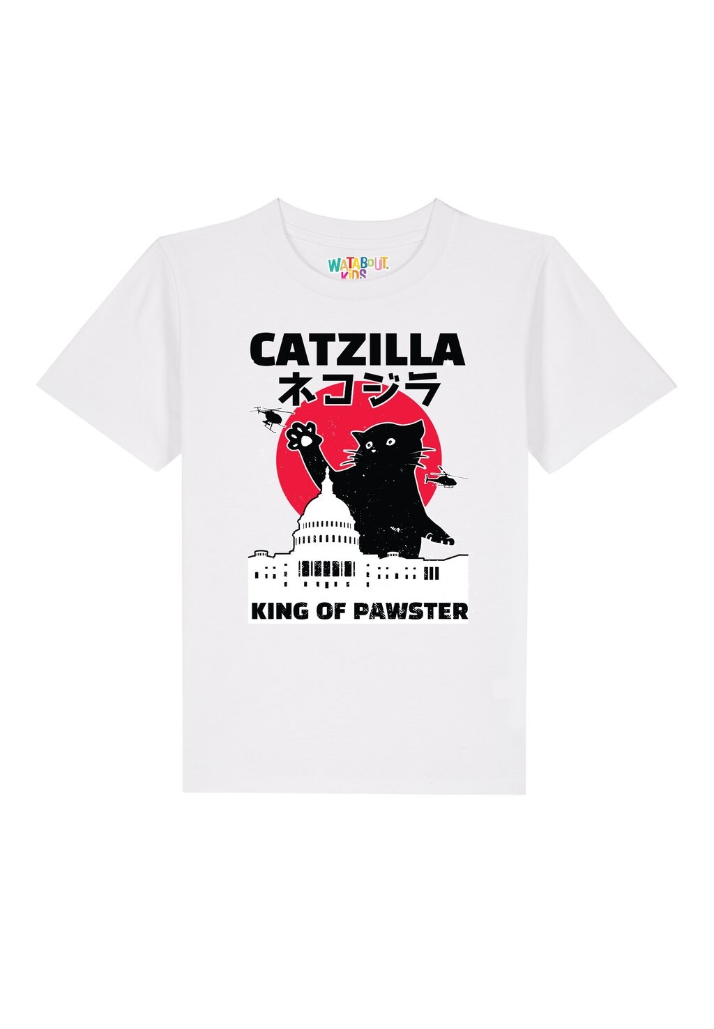 Футболка с принтом CATZILLA Watapparel, цвет white 
Футболка с принтом CATZILLA Watapparel, цвет white