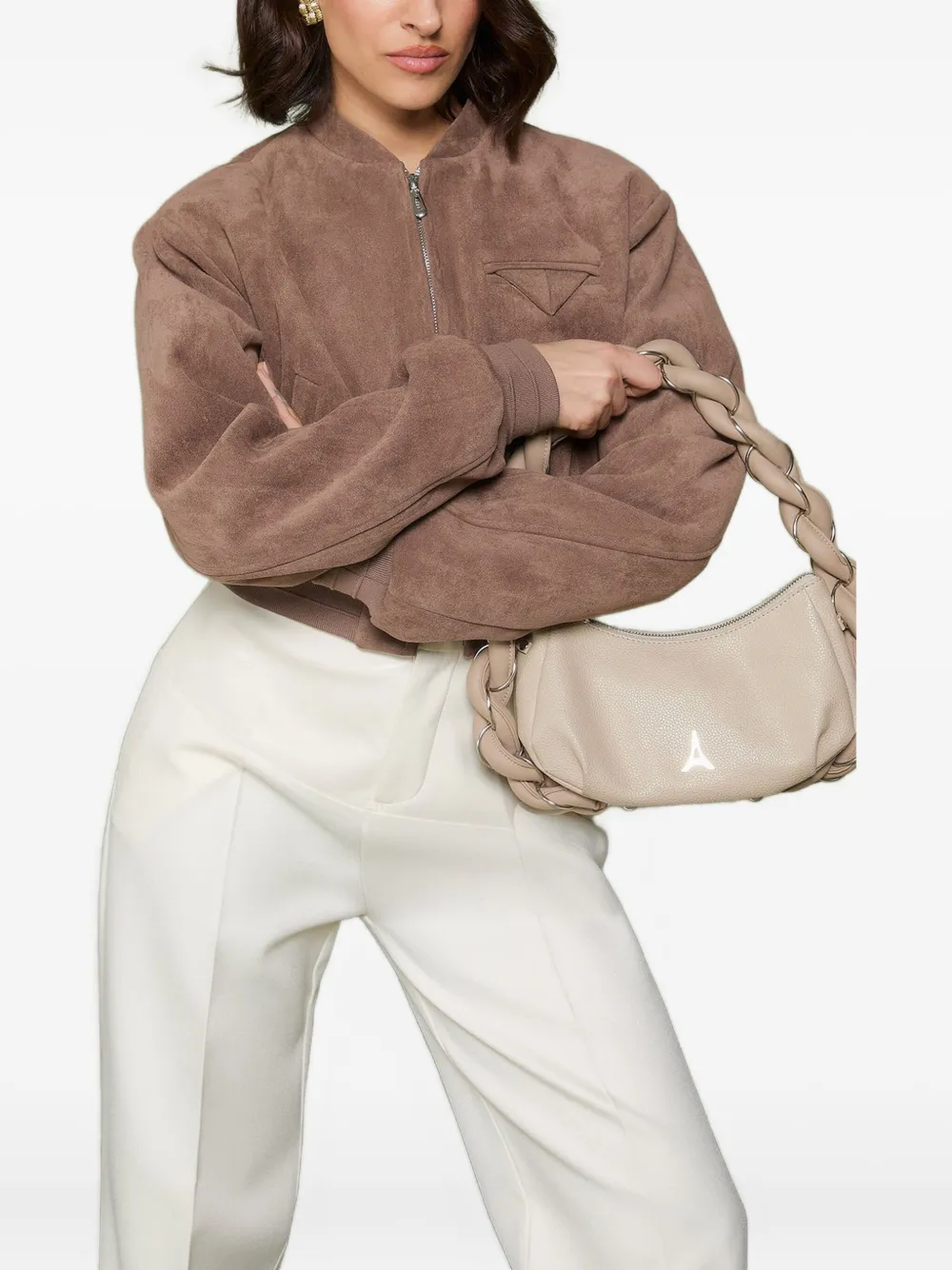 Замшевая куртка-бомбер Monique Manière De Voir, коричневый
Замшевая куртка-бомбер Monique Manière De Voir, коричневый