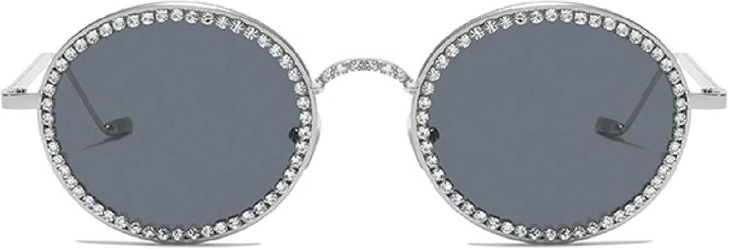 Роскошные солнцезащитные очки с кристальной оправой и блестящими бриллиантами для женщин, винтажные маленькие овальные солнцезащитные очки со стразами для мужчин, круглые очки в стиле хип-хоп mincl, Silver
Роскошные солнцезащитные очки с кристальной оправой и блестящими бриллиантами для женщин, винтажные маленькие овальные солнцезащитные очки со стразами для мужчин, круглые очки в стиле хип-хоп mincl, Silver