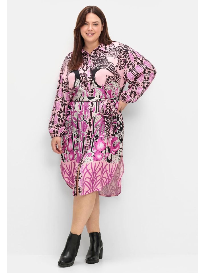 Розовая блузка-рубашка с узором sheego
Розовая блузка-рубашка с узором sheego