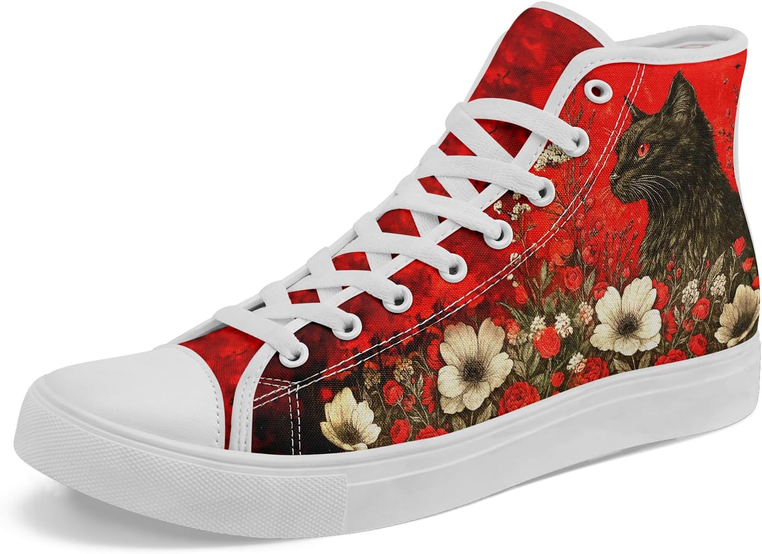 Женские и мужские винтажные высокие кеды с цветочным принтом на тканевой основе, темный стиль, коттеджкор, шнуровка, повседневная обувь, модные кроссовки для уличного стиля Coolcustomize, белый
Женские и мужские винтажные высокие кеды с цветочным принтом на тканевой основе, темный стиль, коттеджкор, шнуровка, повседневная обувь, модные кроссовки для уличного стиля Coolcustomize, белый