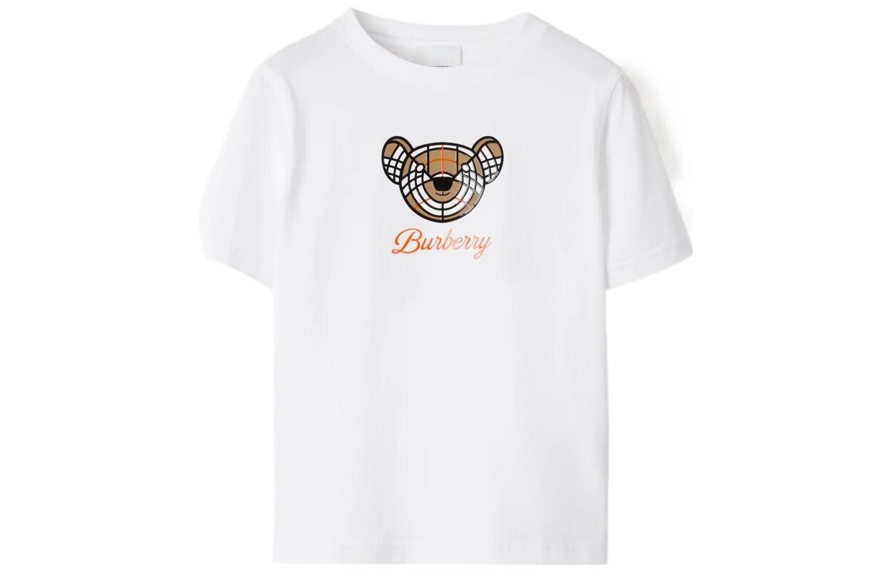 Футболка детская Burberry с рисунком, белый / коричневый
Футболка детская Burberry с рисунком, белый / коричневый