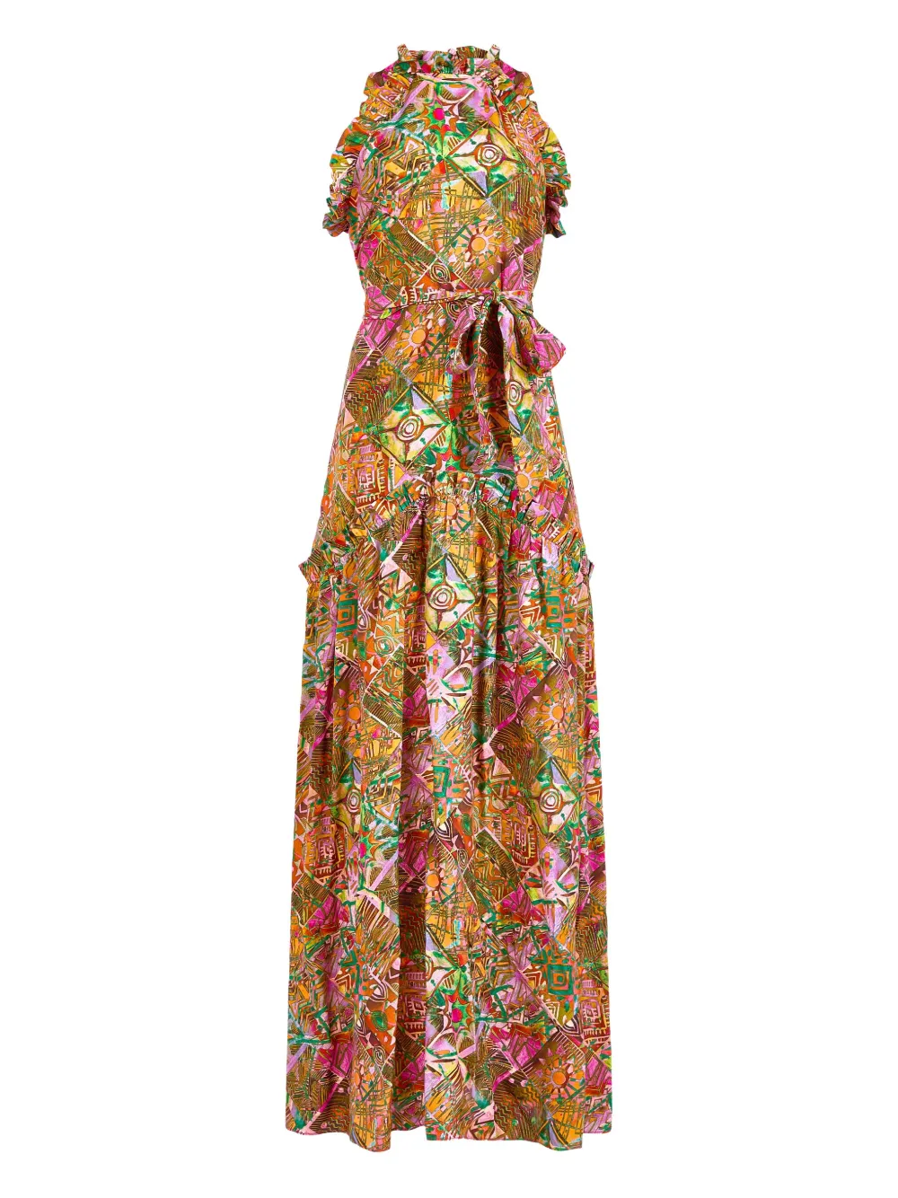 Платье макси с вырезом халтер и оборками Marie Oliver, коричневый
Платье макси с вырезом халтер и оборками Marie Oliver, коричневый