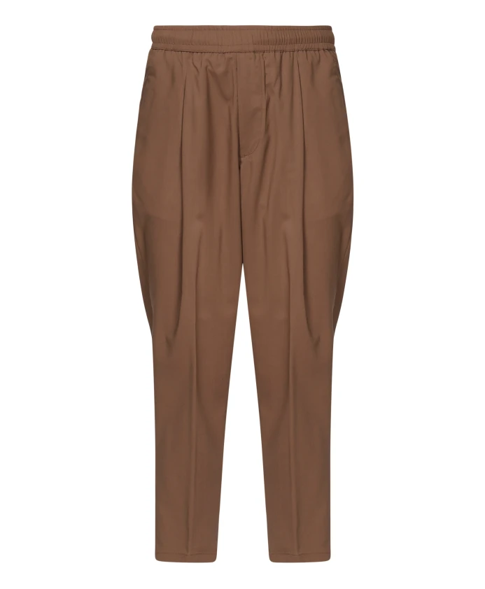 Коричневые шерстяные брюки с эластичным поясом Giuliano Galiano, коричневый
Коричневые шерстяные брюки с эластичным поясом Giuliano Galiano, коричневый