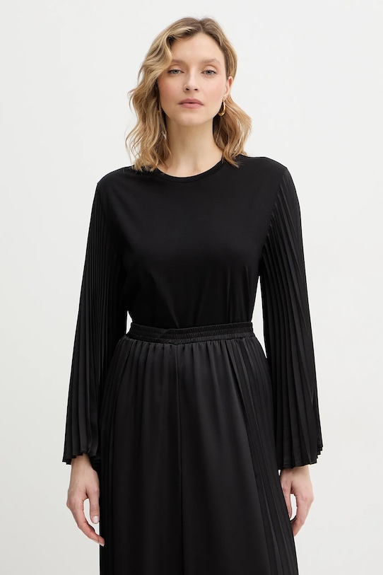 Хлопковый лонгслив Twinset, черный
Хлопковый лонгслив Twinset, черный