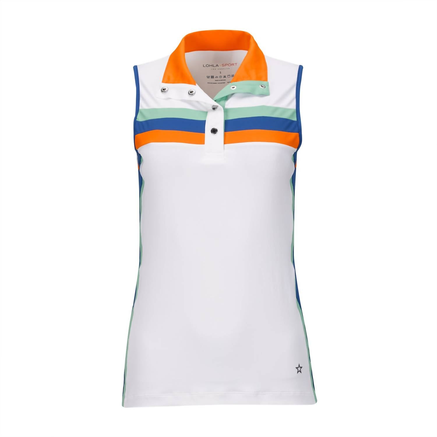 Женская топ Camille Retro без рукавов в бело-голубом цвете Lohla Sport
Женская топ Camille Retro без рукавов в бело-голубом цвете Lohla Sport