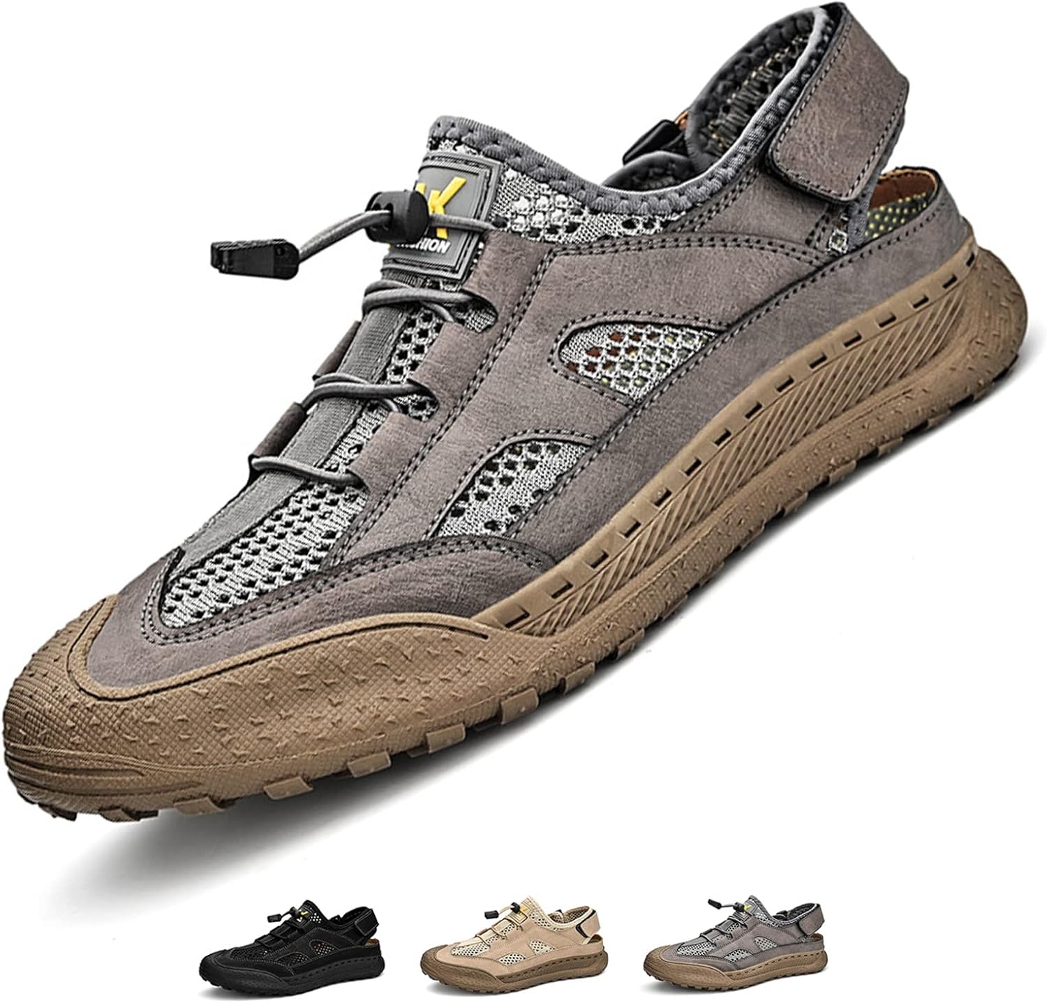 Мужские кожаные сандалии Optigard Hollow Fisherman с застежкой-липучкой, закрытым носком, ремешком сзади, противоскользящие, для активного отдыха на улице, дышащие, пляжные и водные, серый
Мужские кожаные сандалии Optigard Hollow Fisherman с застежкой-липучкой, закрытым носком, ремешком сзади, противоскользящие, для активного отдыха на улице, дышащие, пляжные и водные, серый