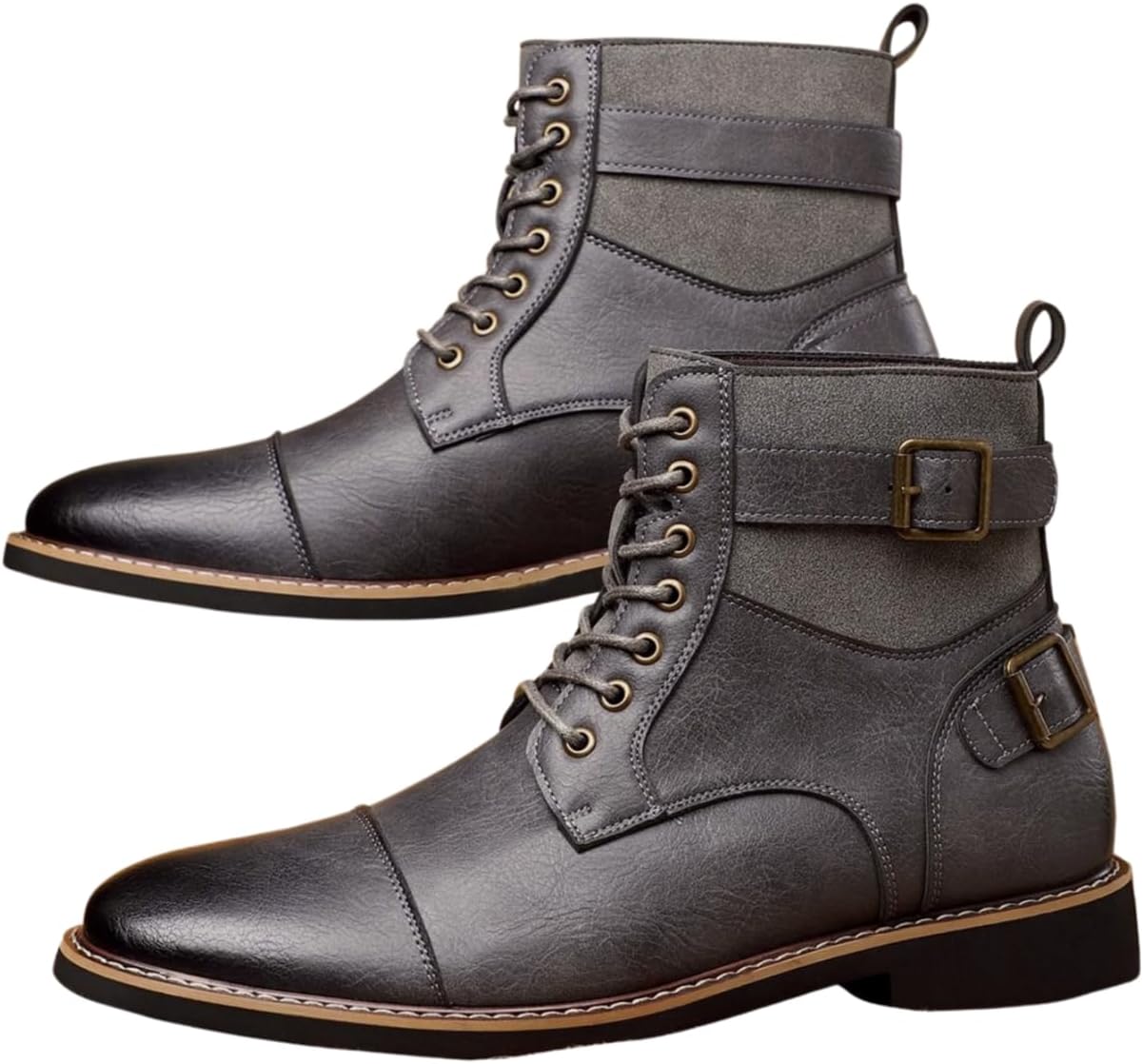 Мужские классические ботинки Santimon с застежкой на шнуровку, закрытым носком и двойными ремешками, ботинки до щиколотки для работы, свадьбы и повседневного делового стиля, серый
Мужские классические ботинки Santimon с застежкой на шнуровку, закрытым носком и двойными ремешками, ботинки до щиколотки для работы, свадьбы и повседневного делового стиля, серый