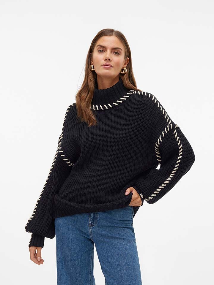 Пуловер Vero Moda Rollkragenpullover, черный
Пуловер Vero Moda Rollkragenpullover, черный