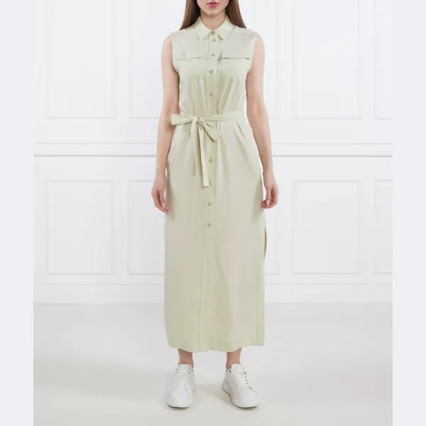 Платье-Рубашка без рукавов из тенселя с поясом и добавлением льна Calvin Klein, зеленый
Платье-Рубашка без рукавов из тенселя с поясом и добавлением льна Calvin Klein, зеленый
