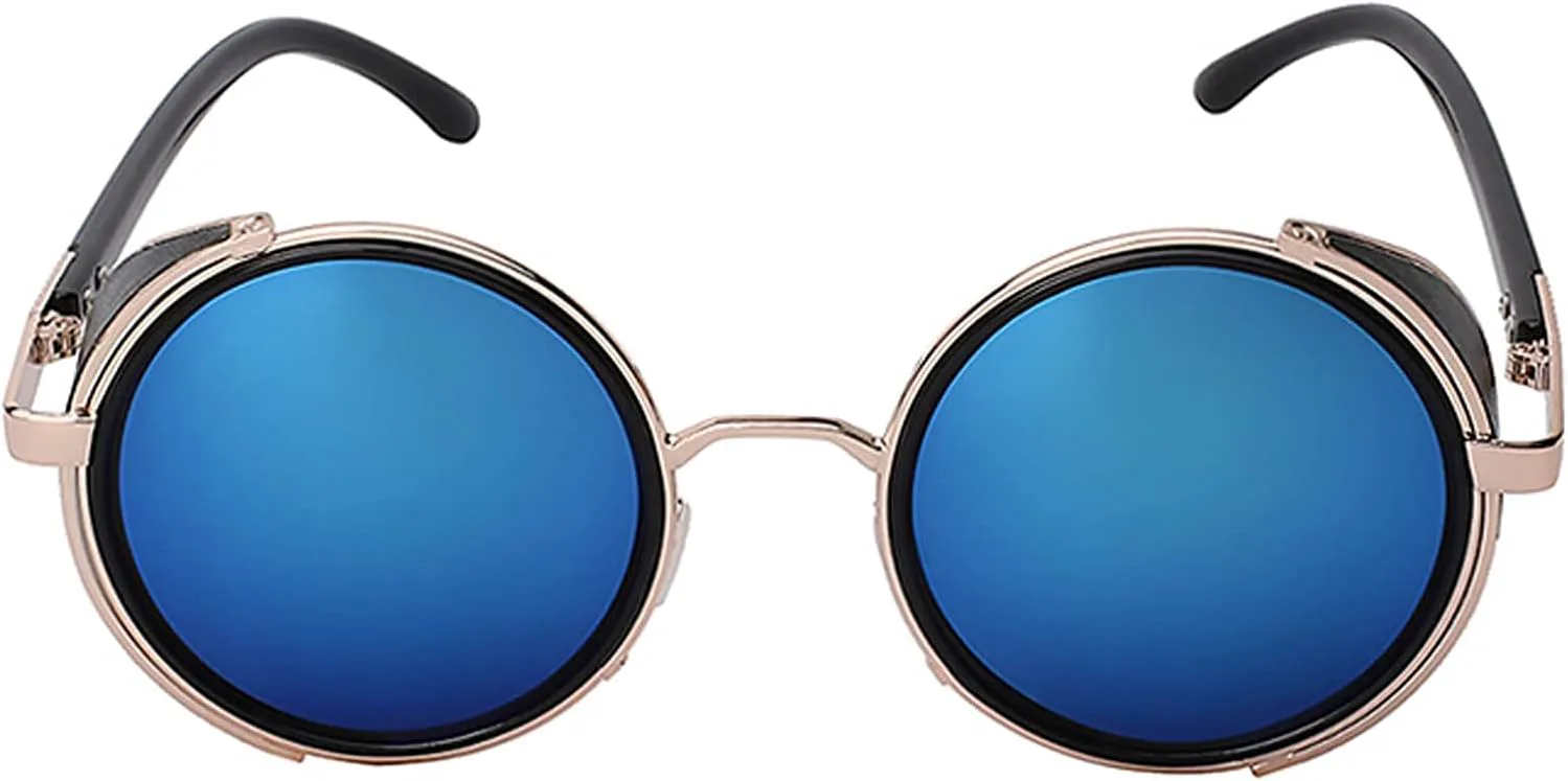 Солнцезащитные очки OWL в стиле стимпанк, винтаж, ретро, круглые, готические, хиппи, с цветной пластиковой оправой и цветными линзами, Gothic Gold / Blue Mirror
Солнцезащитные очки OWL в стиле стимпанк, винтаж, ретро, круглые, готические, хиппи, с цветной пластиковой оправой и цветными линзами, Gothic Gold / Blue Mirror