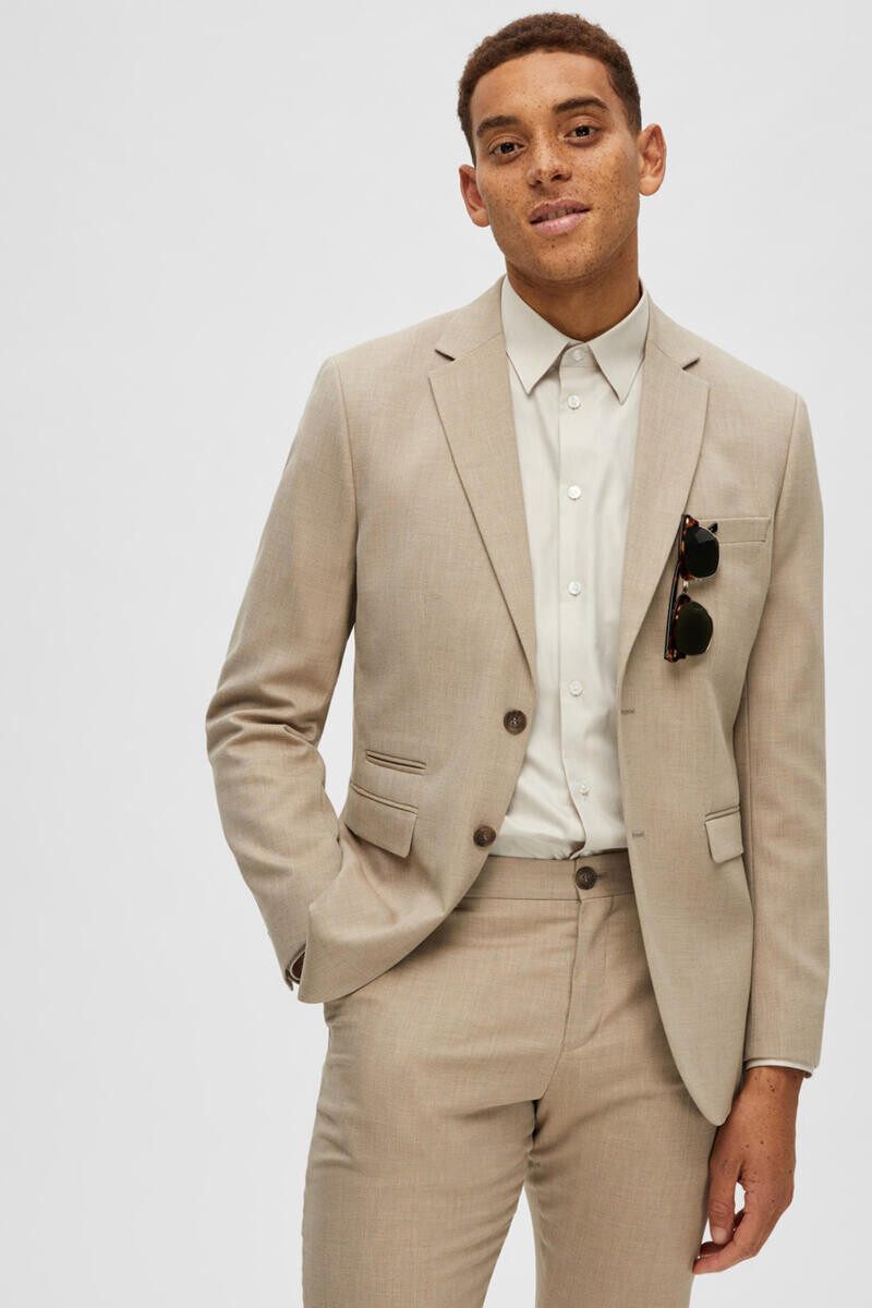 Блейзер приталенного кроя из шерсти Selected, коричневый
Блейзер приталенного кроя из шерсти Selected, коричневый