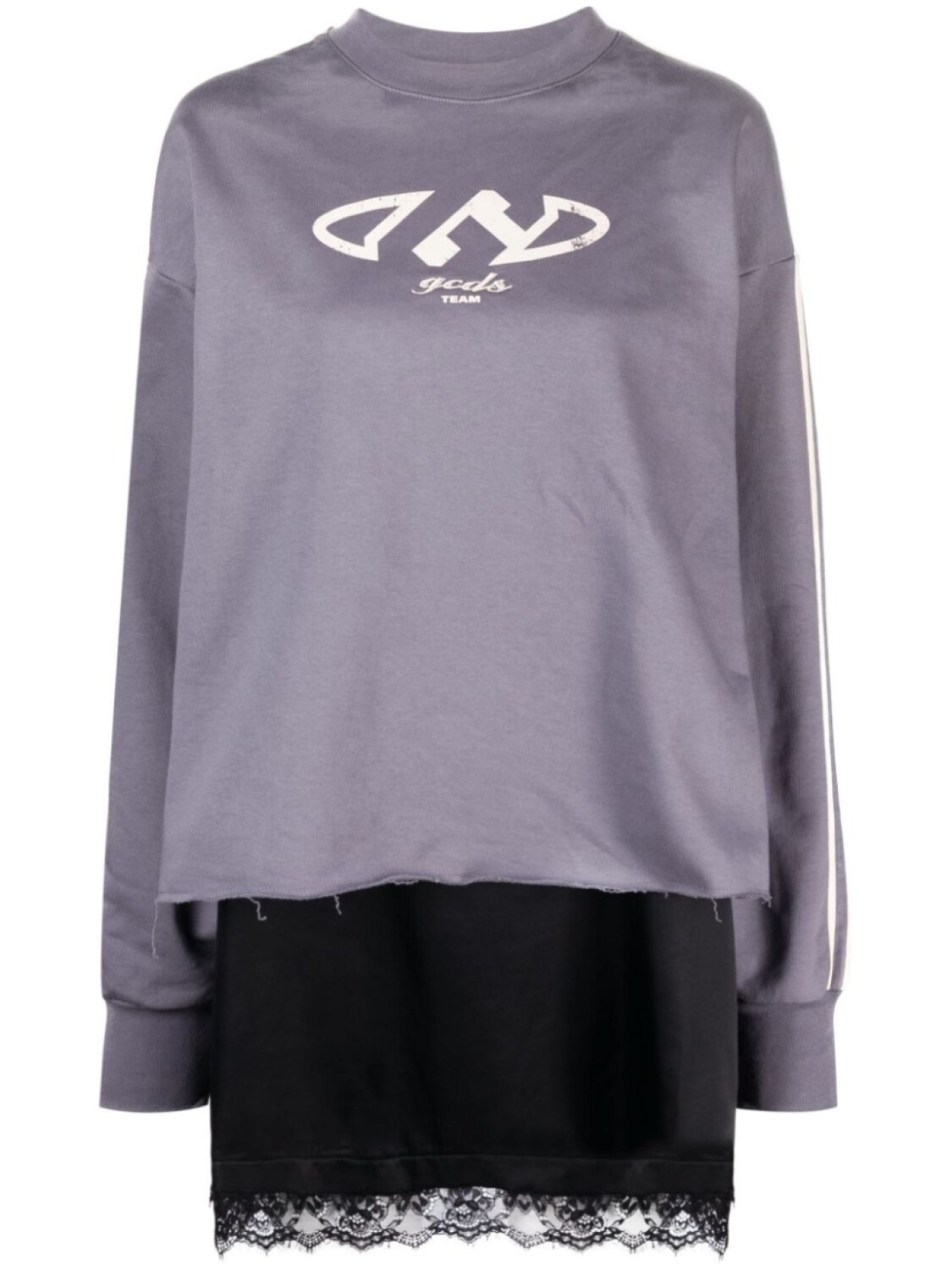 Gcds многослойное платье с кружевом, серый
Gcds многослойное платье с кружевом, серый